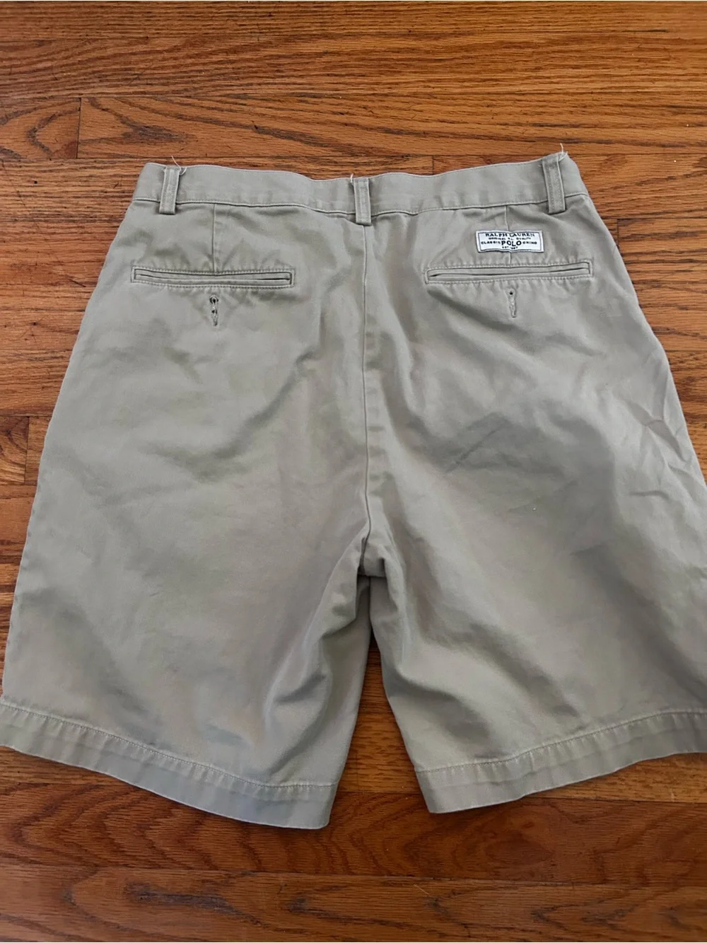 Polo by Ralph Lauren Men’s Light Khaki Flat Front Shorts